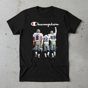 Champion Dallas Football Legends Graphic T-Shirt | Aikman Smith Irvin Fan Tee |